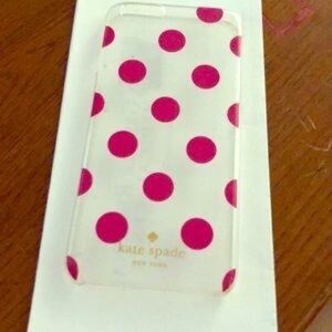 Kate Spade Clear Case with Pink Dots